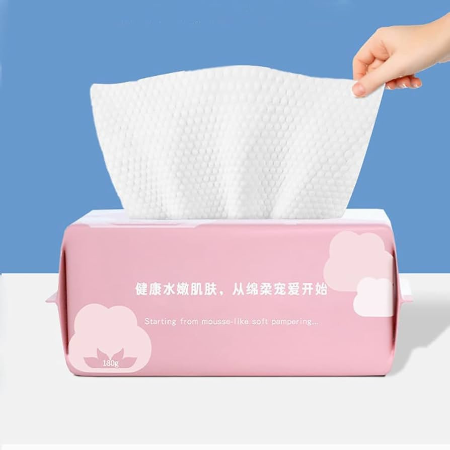 Disposable Face Towel Face Cloths for Washing Soft Cotton Dry Wipes Facial Cloths Towelettes for ... | Amazon (US)