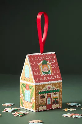 Santa's Bakery Mini Puzzle Ornament | Anthropologie (US)