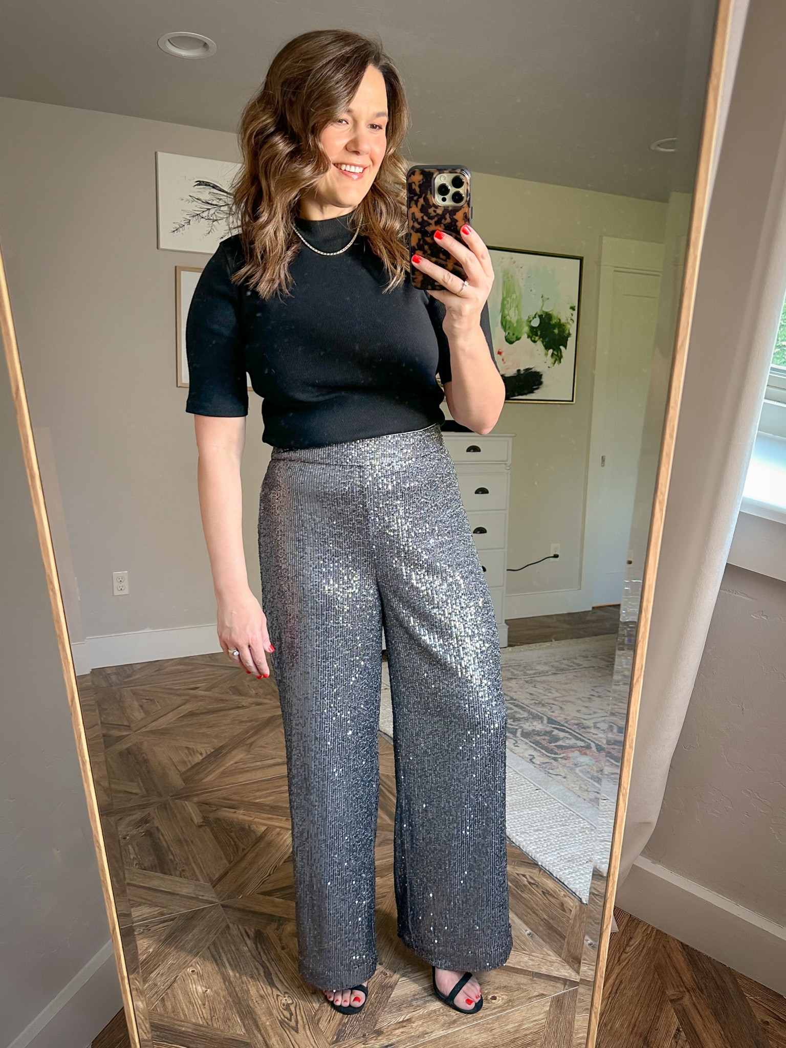 Goregeous wide leg sequin pants on sale for under $70. 

Sequin pants, holiday outfit, outfits for her, Christmas outfit, New Year’s Eve outfit, Christmas party outfit, Holiday party outfit, silver pants, midsize Holiday outfit, gifts for her, gift guide, gifts for sister, gifts for wife. 

#LTKGiftGuide #LTKSeasonal #LTKmidsize