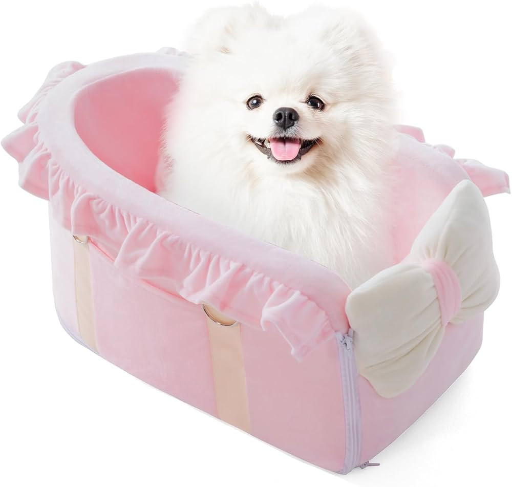 Jaoul Dog Car Seat for Small Dogs - Fully Detachable with Adjustable Straps Center Console Dog Bo... | Amazon (US)