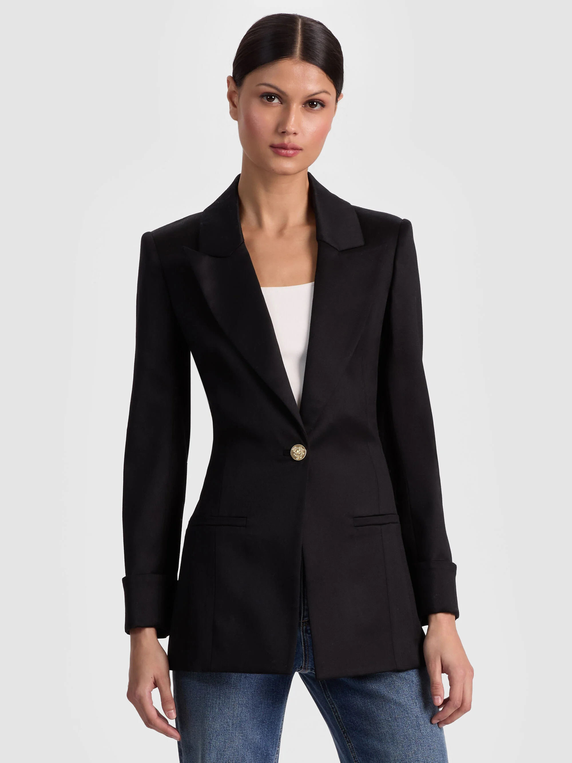 BURNS FITTED BLAZER | Alice + Olivia