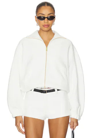 Amanda Uprichard Como Bomber Jacket in Ivory | REVOLV | Revolve Clothing (Global)