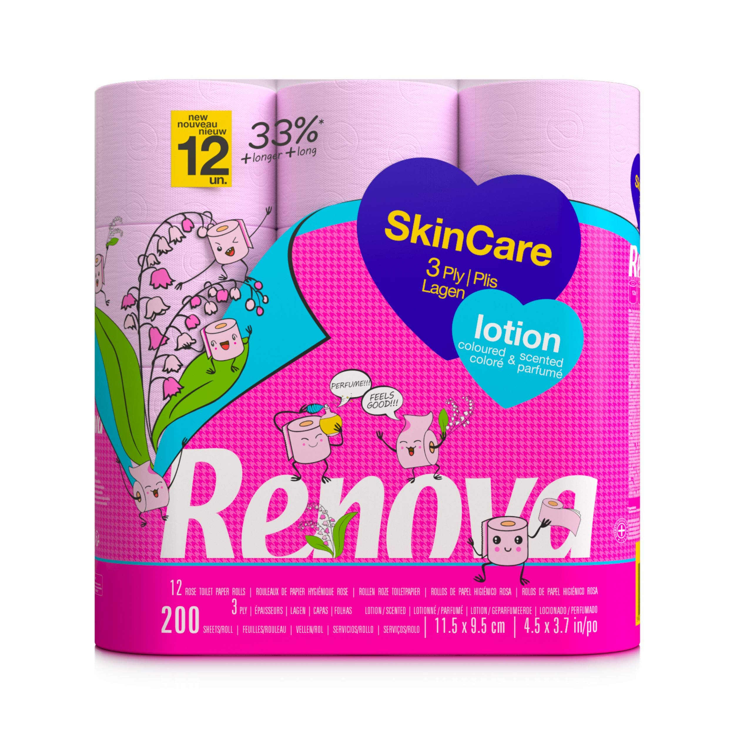 Renova Skincare Lotion Toilet Paper 12 Rolls, Pack of 12 | Amazon (DE)