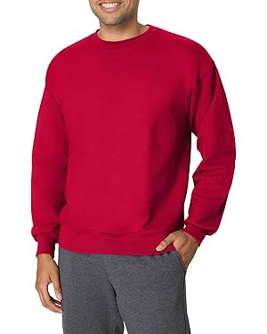 Hanes mens Ultimate Sweatshirt, Heavyweight Fleece Sweatshirt, Crewneck Pullover for Men | Amazon (US)