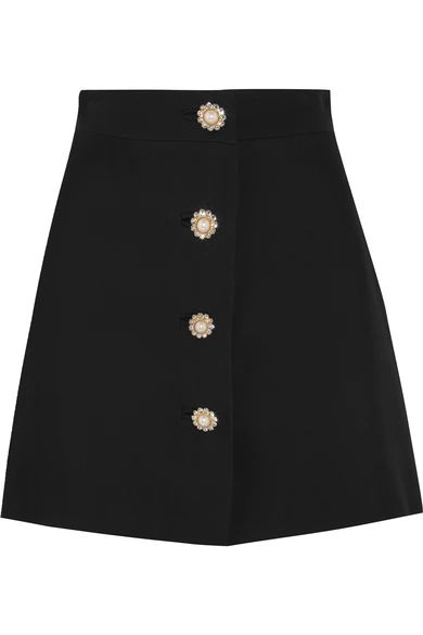 Embellished cady mini skirt | NET-A-PORTER (US)