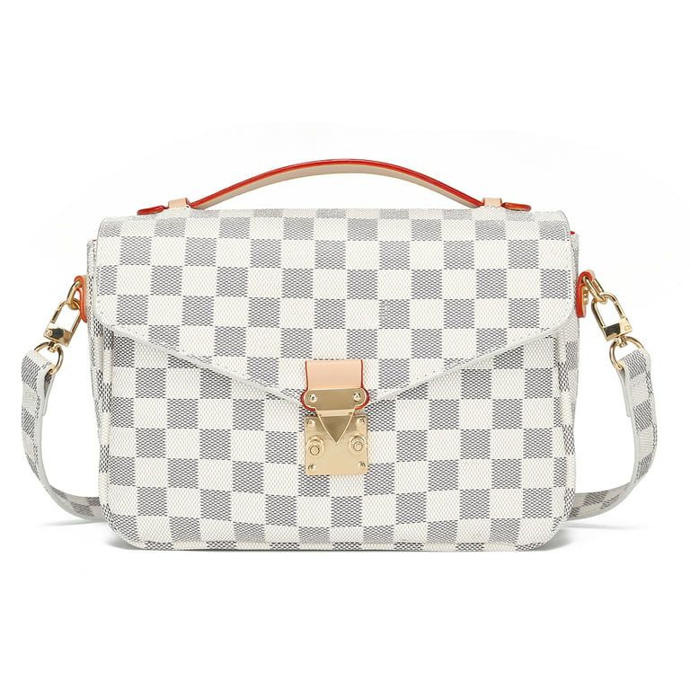 TWENTY FOUR White Checkered Cross Body Bag - Womens Purse Checkered Evening Bag Ladies Shoulder B... | Walmart (US)