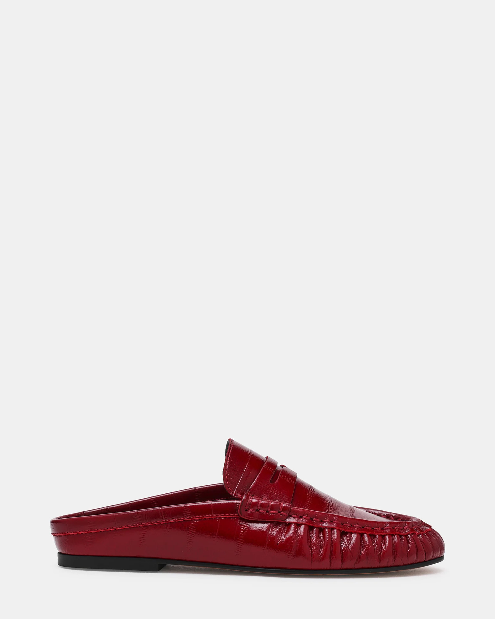 RAFE Burgundy Eel Slip-On Mule Women's Loafer | Steve Madden (US)