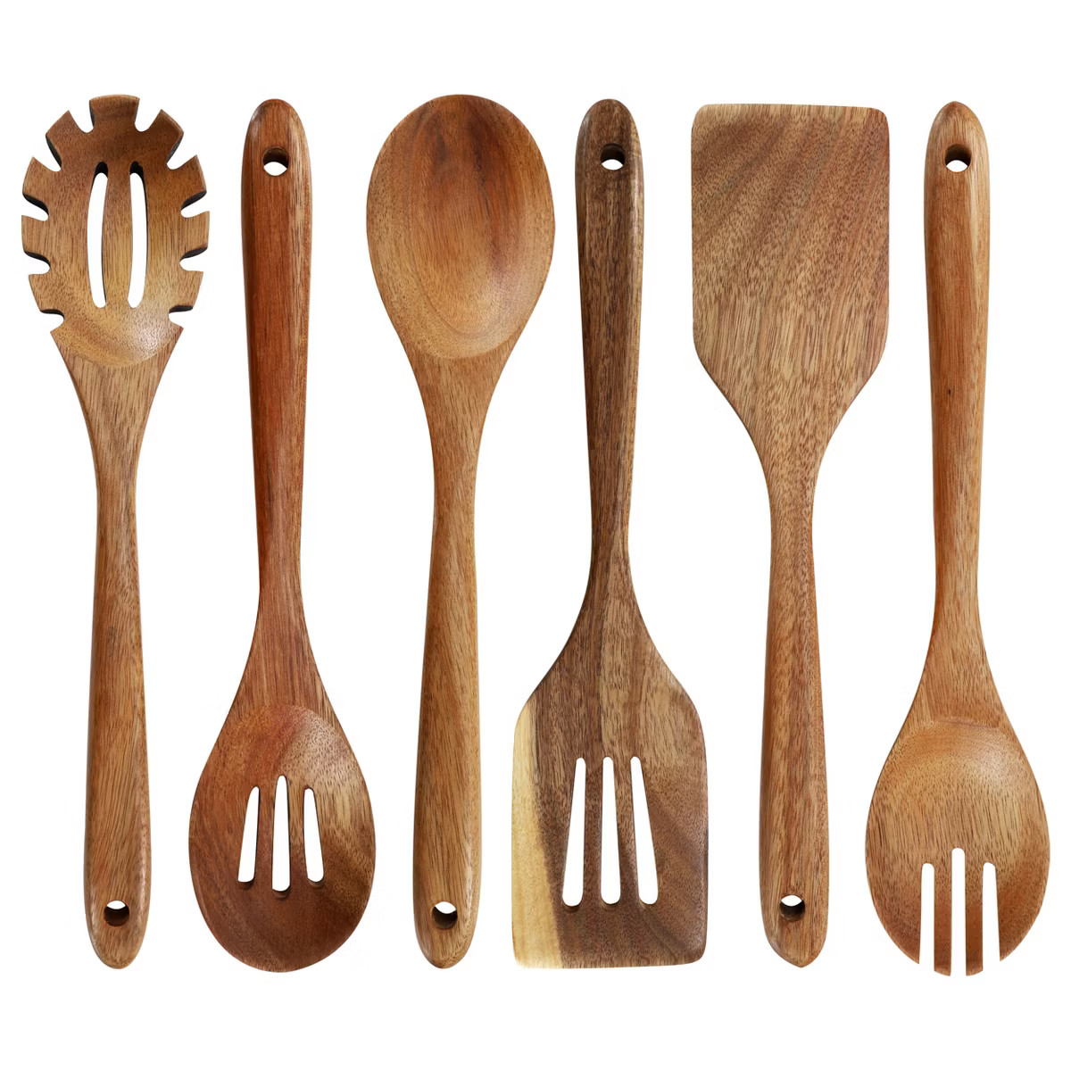 MegaChef 6 Piece Acacia Wood Kitchen Utensil Set | Target