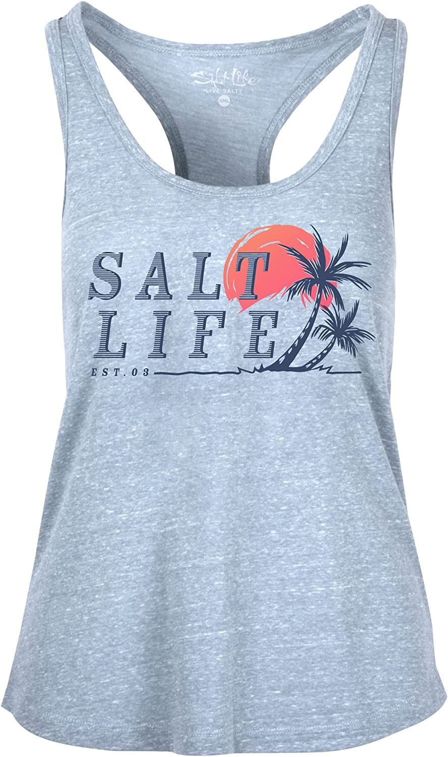 Salt Life Women's Leaning Palms Sleeveless Racerback Tank | Amazon (US)