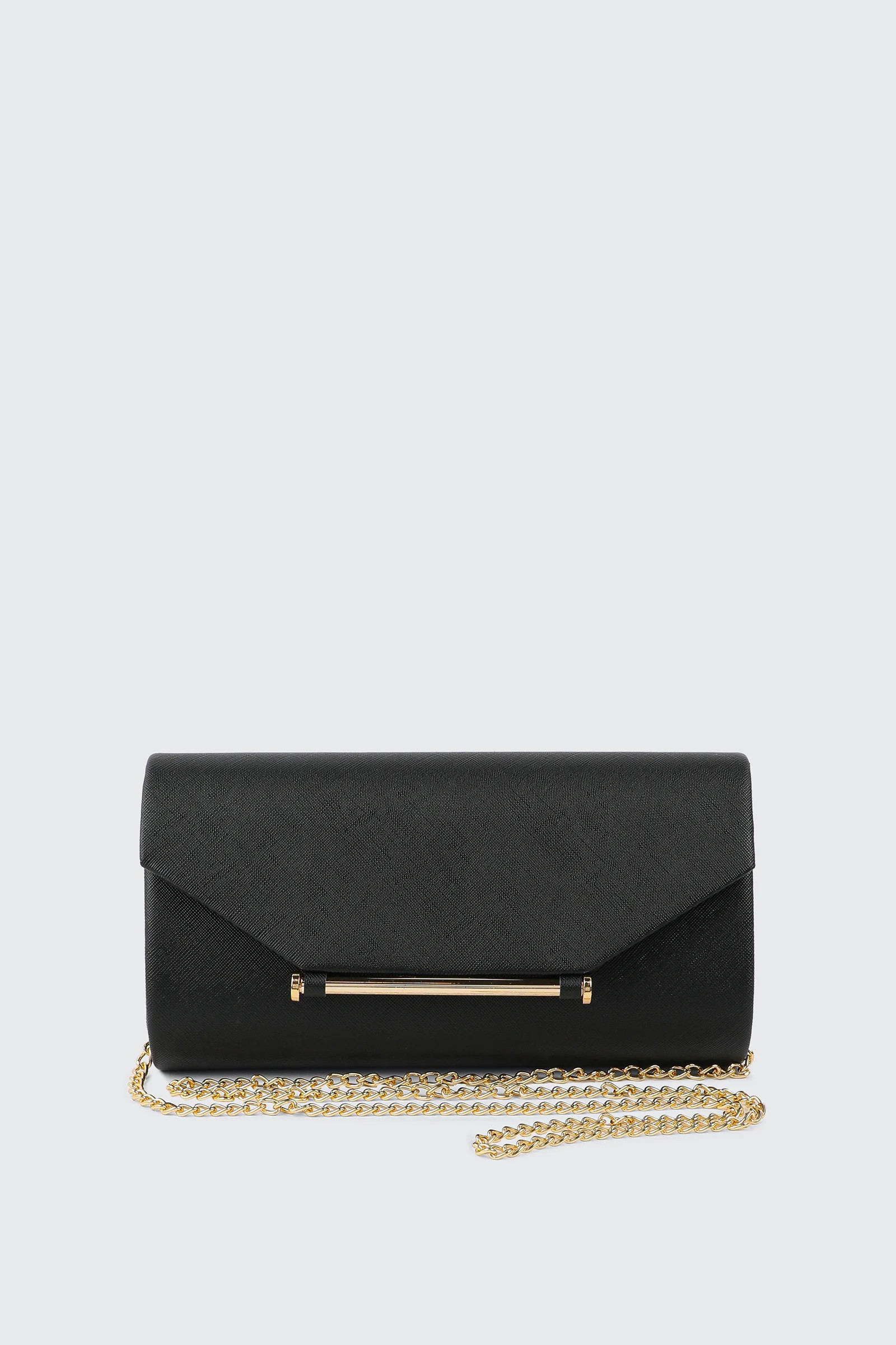 Clutch with Gold Tone Bar Detail | Ardene