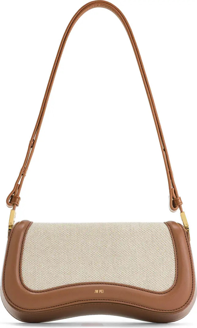 Joy Canvas & Faux Leather Shoulder Bag | Nordstrom