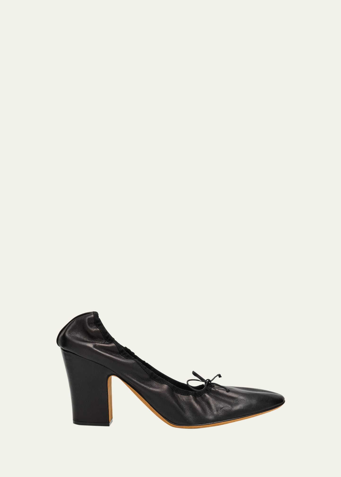 THE ROW Awar Lambskin Bow Ballerina Pumps | Bergdorf Goodman