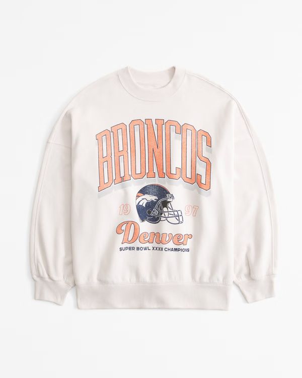 NFL Denver Broncos Graphic Oversized Sunday Crew | NFL NFL | Abercrombie.com | Abercrombie & Fitch (US)