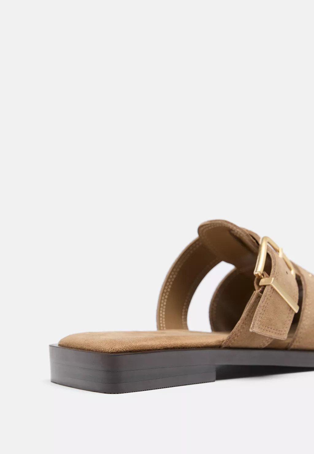 Backless leather cage sandals - Women's Leather | Stradivarius United Kingdom | Stradivarius (UK)