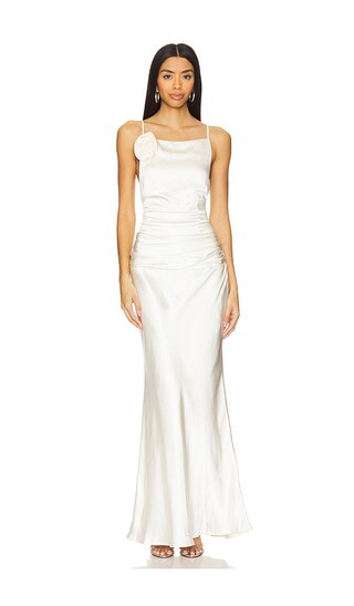 Pianni Maxi Dress in Cream | Revolve Clothing (Global)