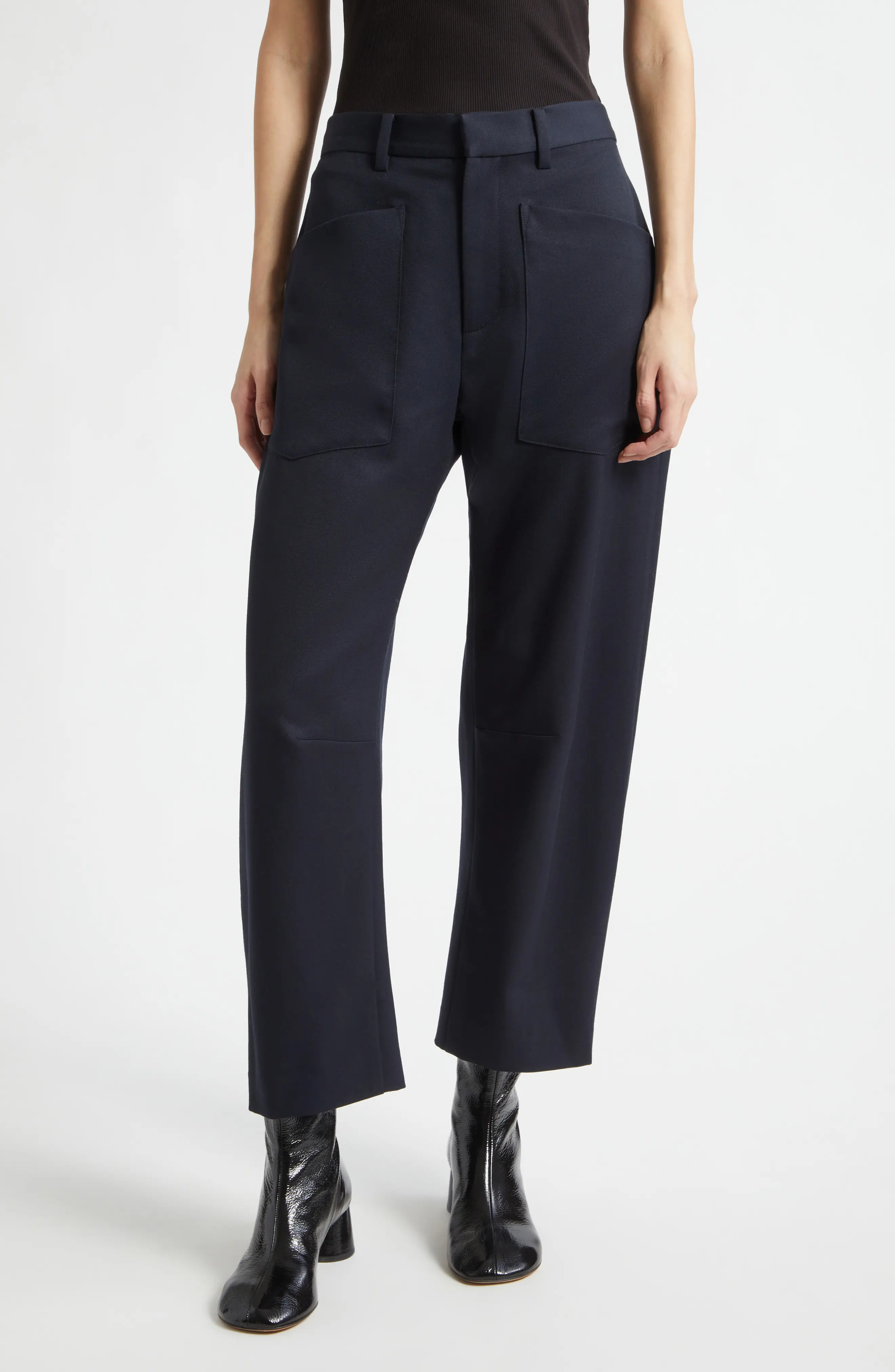 Nili Lotan Shon Virgin Wool Crop Pants (Women) | Nordstrom | Nordstrom