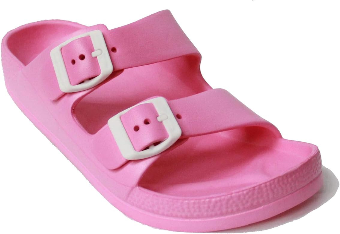 H2K Women's Lightweight Comfort Soft Slides EVA Adjustable Double Buckle Flat Sandals Buddy | Amazon (CA)