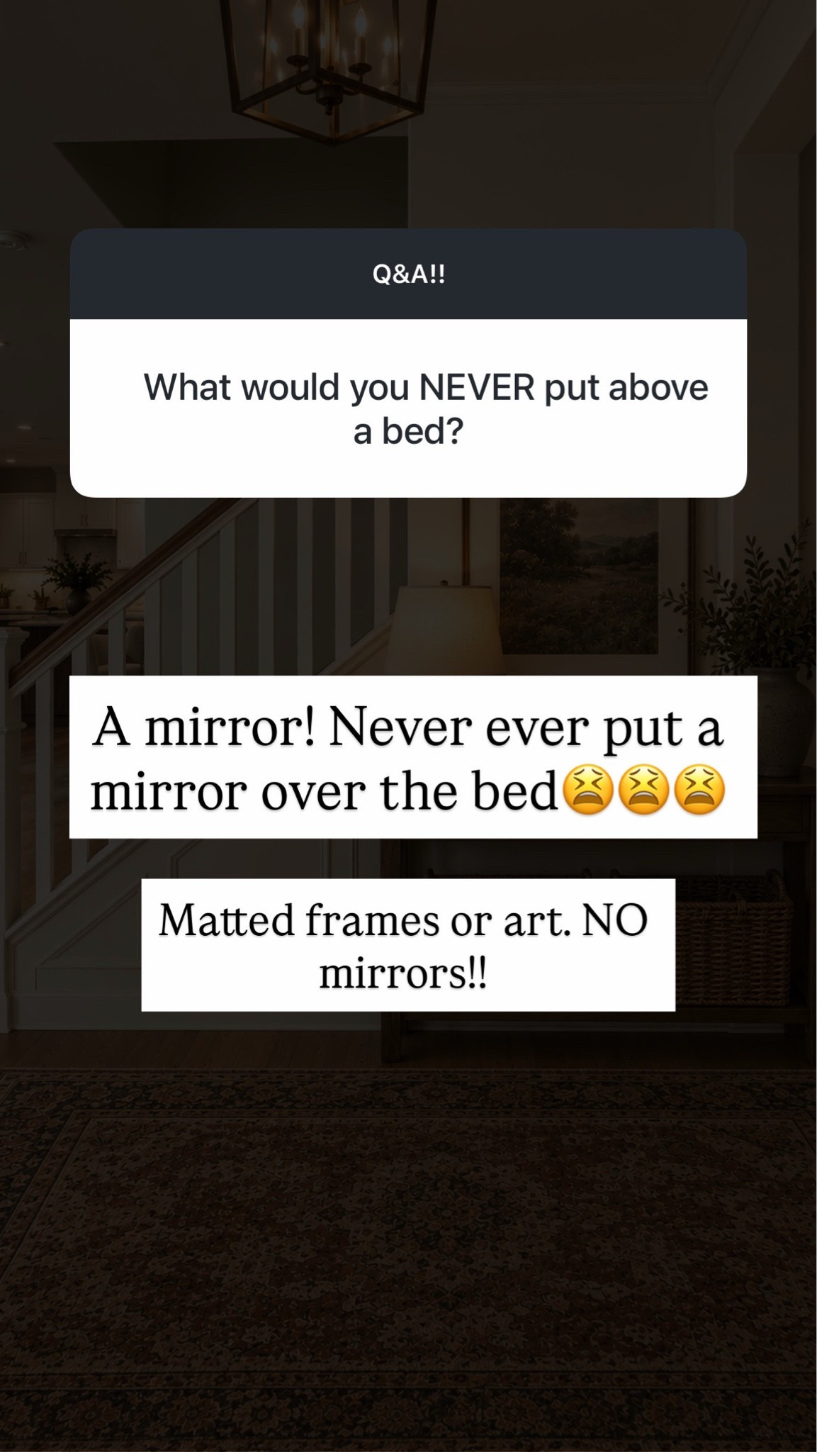Decor above bed!