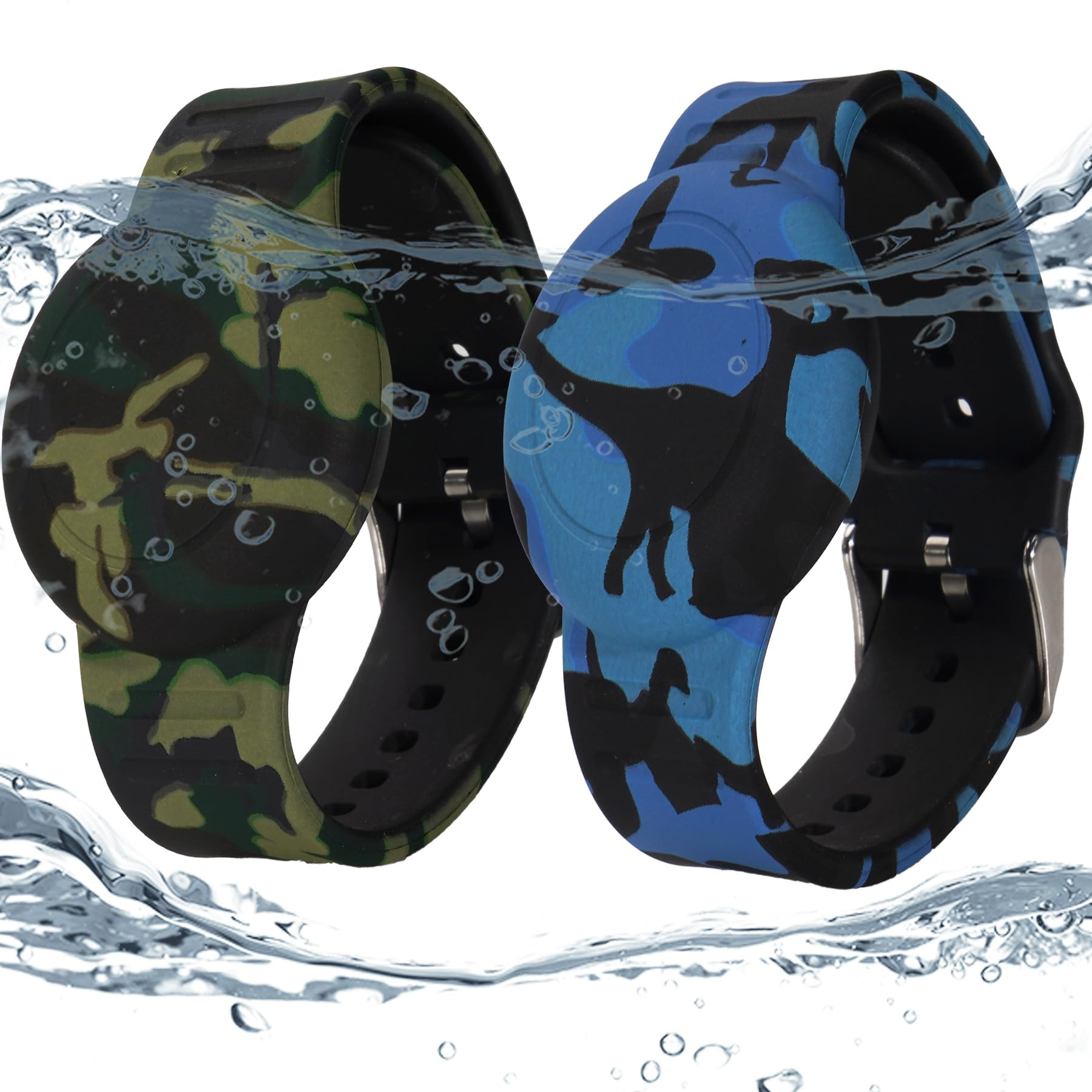 2 Pack Waterproof Bracelet for AirTag Kids, Hidden Printed Wristband for Apple Air Tag, Silicone ... | Amazon (US)
