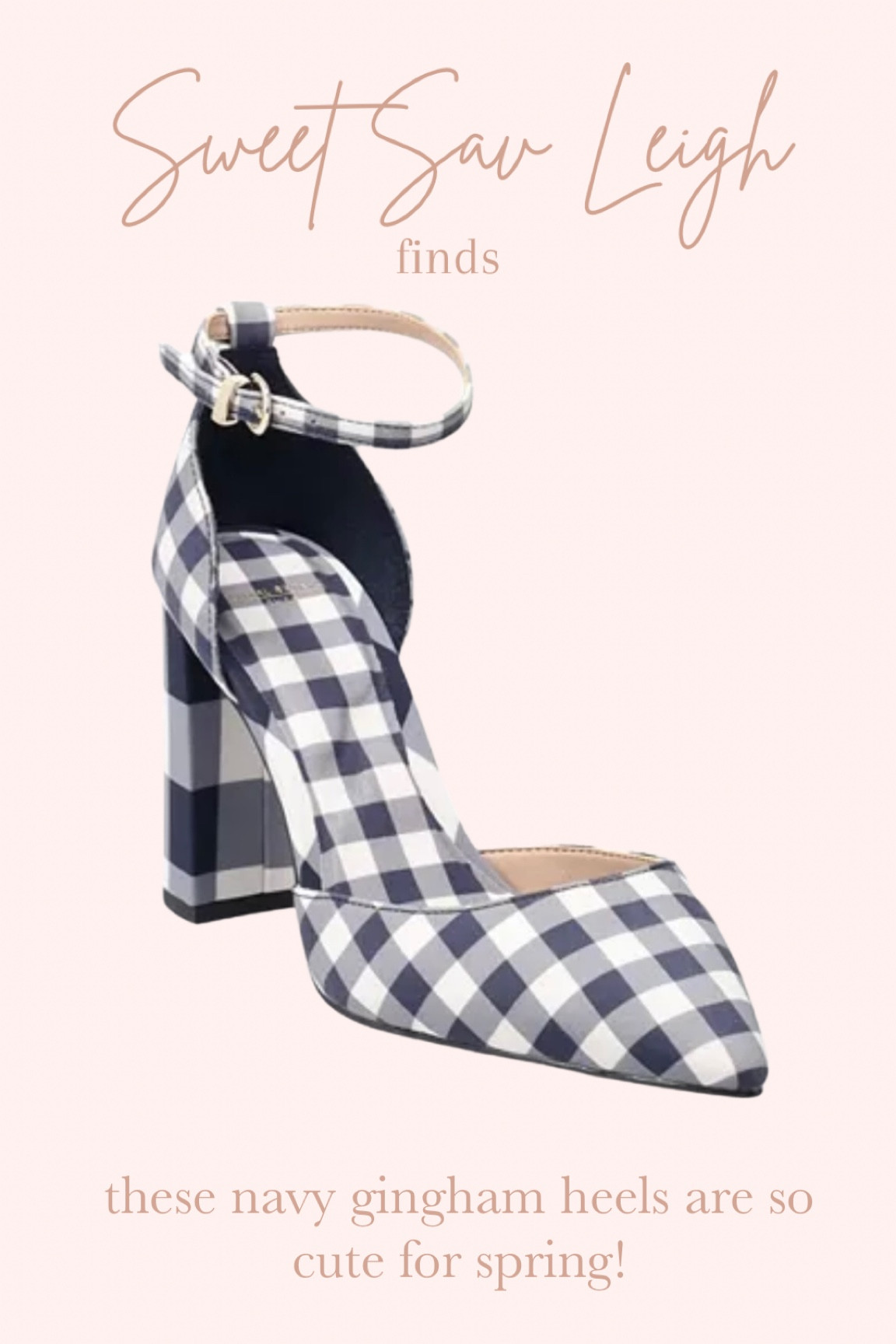 Navy gingham block heels! 

#LTKshoecrush #LTKFind #LTKSeasonal