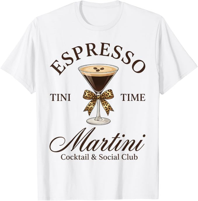 Womens Espresso Martini Social Club Drinking Cocktail T-Shirt | Amazon (US)