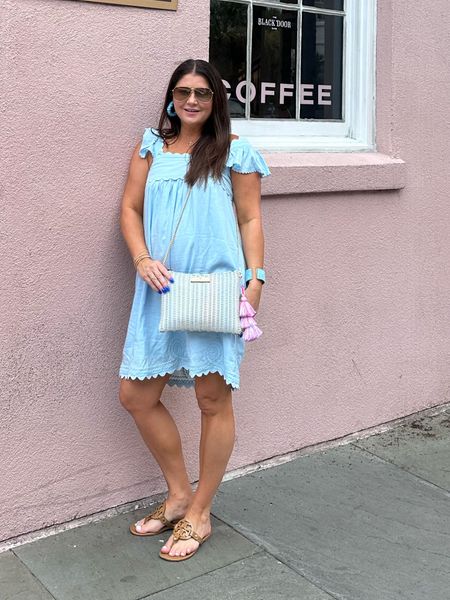 Light blue scallop neck summer dress. Super cute! Dress up with heels or down with sandals. Wearing size small. I’m 5’2”.

#LTKFind #LTKstyletip #LTKSeasonal