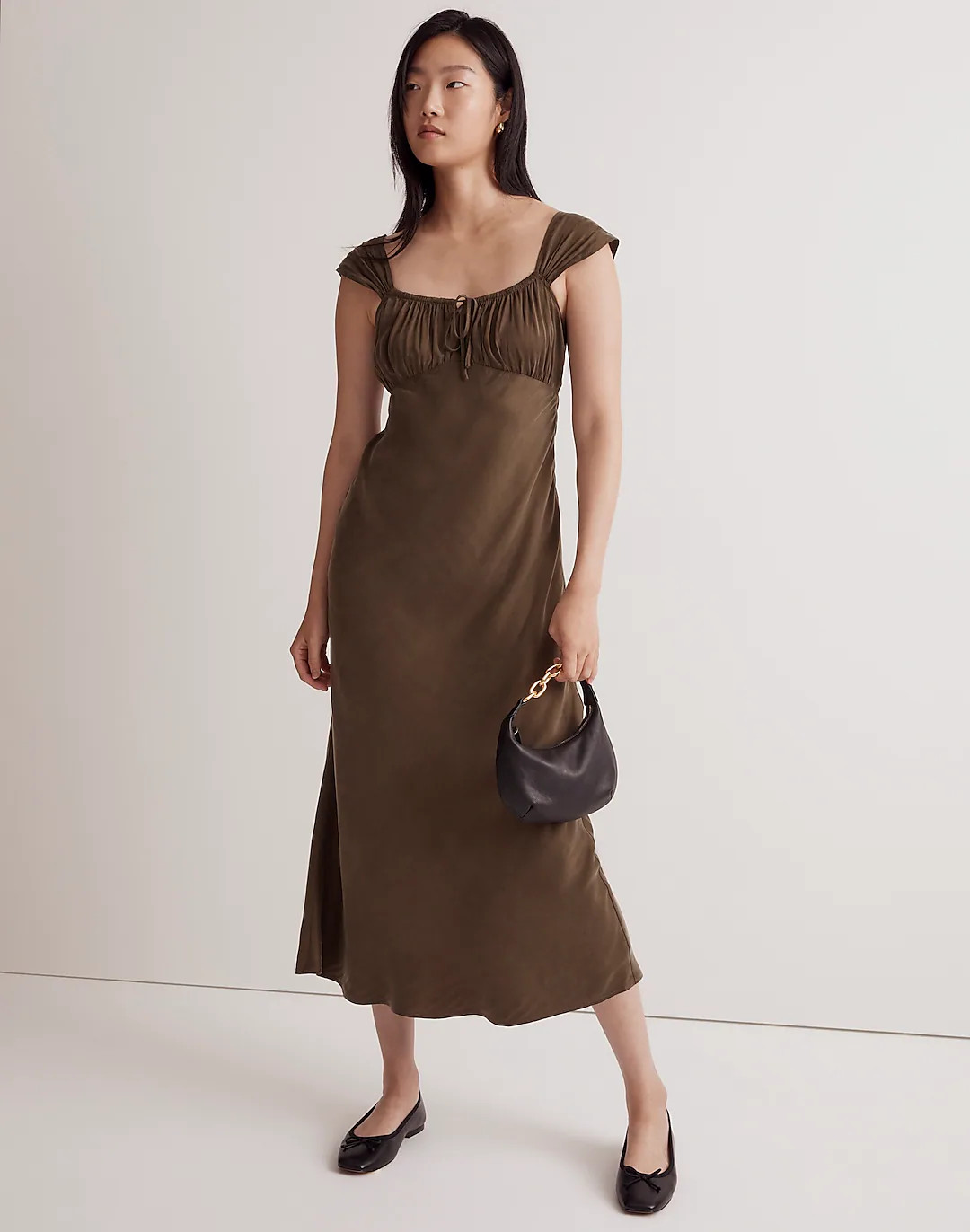 Square-Neck Midi Dress | Madewell