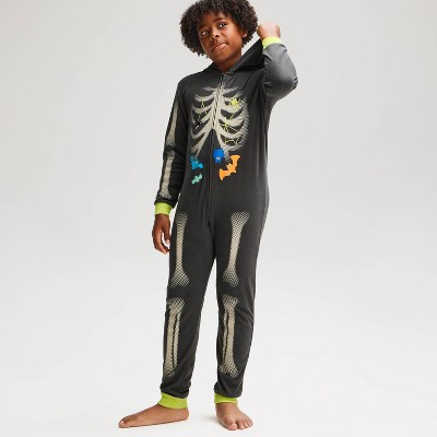 Boys' Halloween Skeleton Union Suit - Cat & Jack™ Black S | Target