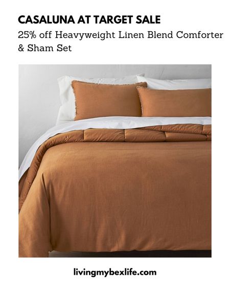 25% off bedding and bath at Target | Casaluna Heavyweight Linen Blend Comforter and Sham Set 

Bedding, bedroom, home decor, target sale, Casaluna bed, linen sheets

#LTKsalealert #LTKhome #LTKU