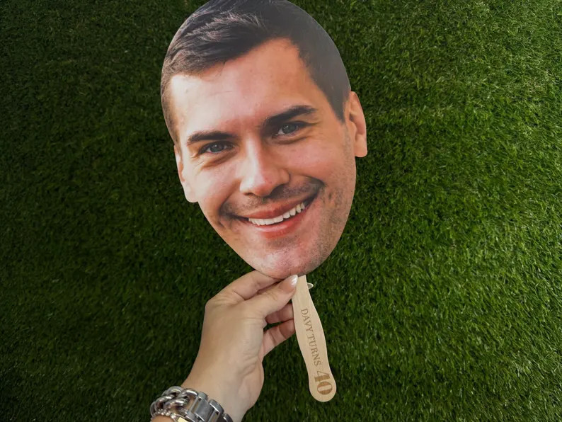 Engraved Fan Sticks With Big Head Cutouts, Large Head Cutouts, Big Face Sticks, - Etsy | Etsy (US)