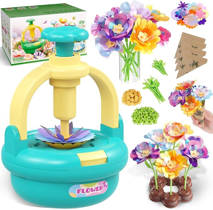 TingingYuli Arts and Crafts Kit for Kids Ages 4-8,Flower Bouquet Toys,DIY Flower Market Toys,Buil... | Amazon (US)