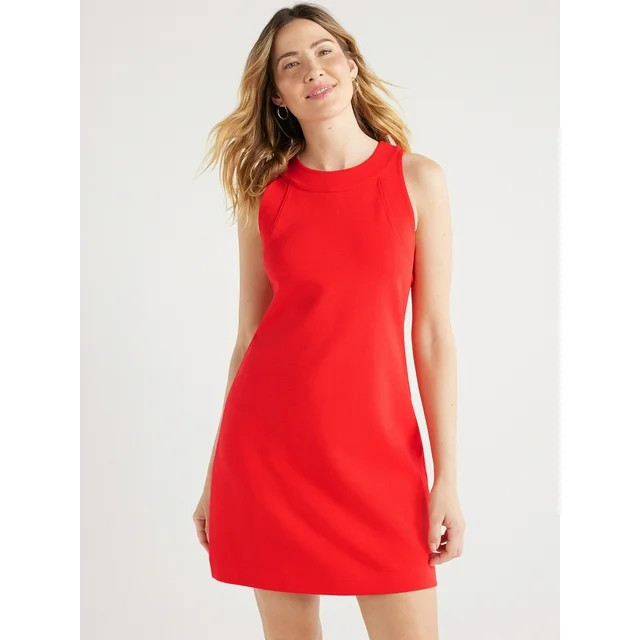 Free Assembly Women's Sleeveless Wide Strap Mini Dress, Sizes XS-XXL | Walmart (US)