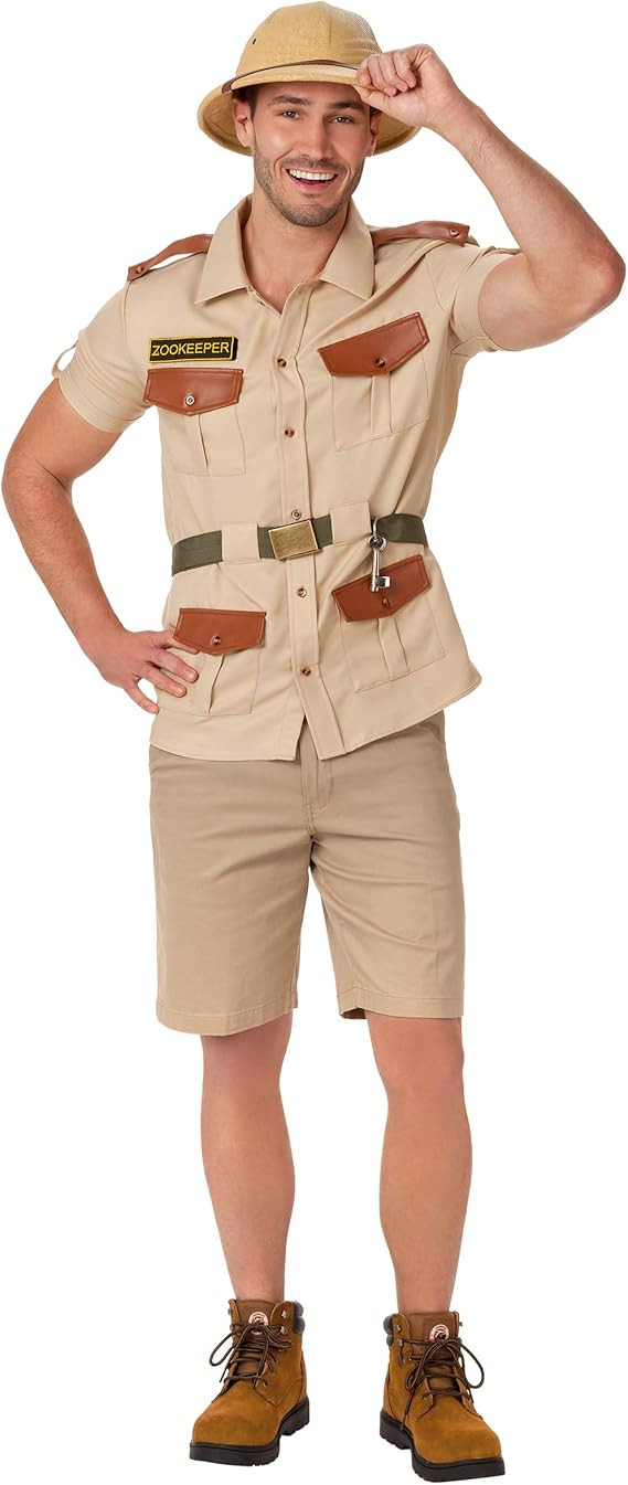 Spirit Halloween Adult Zookeeper Costume | Safari Costume | Zookeep Cosplay | Park Ranger Outfit ... | Amazon (US)