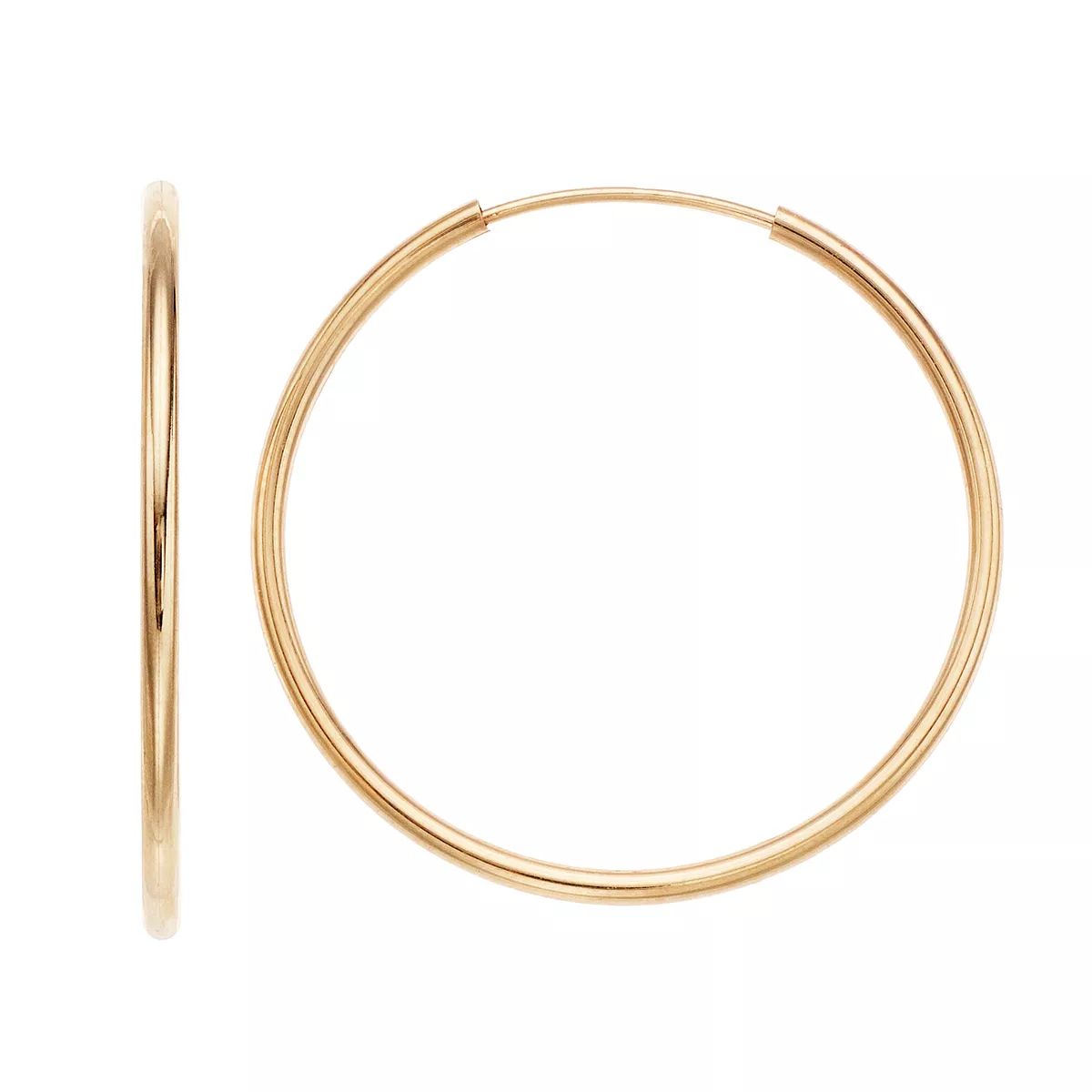 Taylor Grace 10k Gold Endless Hoop Earrings | Kohl's