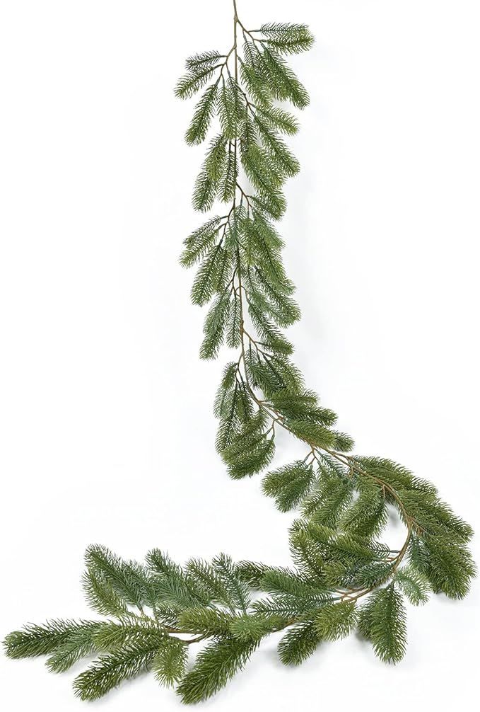 Lvydec Christmas Pine Garland Decoration, 6ft Christmas Greenery Garland Realistic Pine Garland C... | Amazon (US)