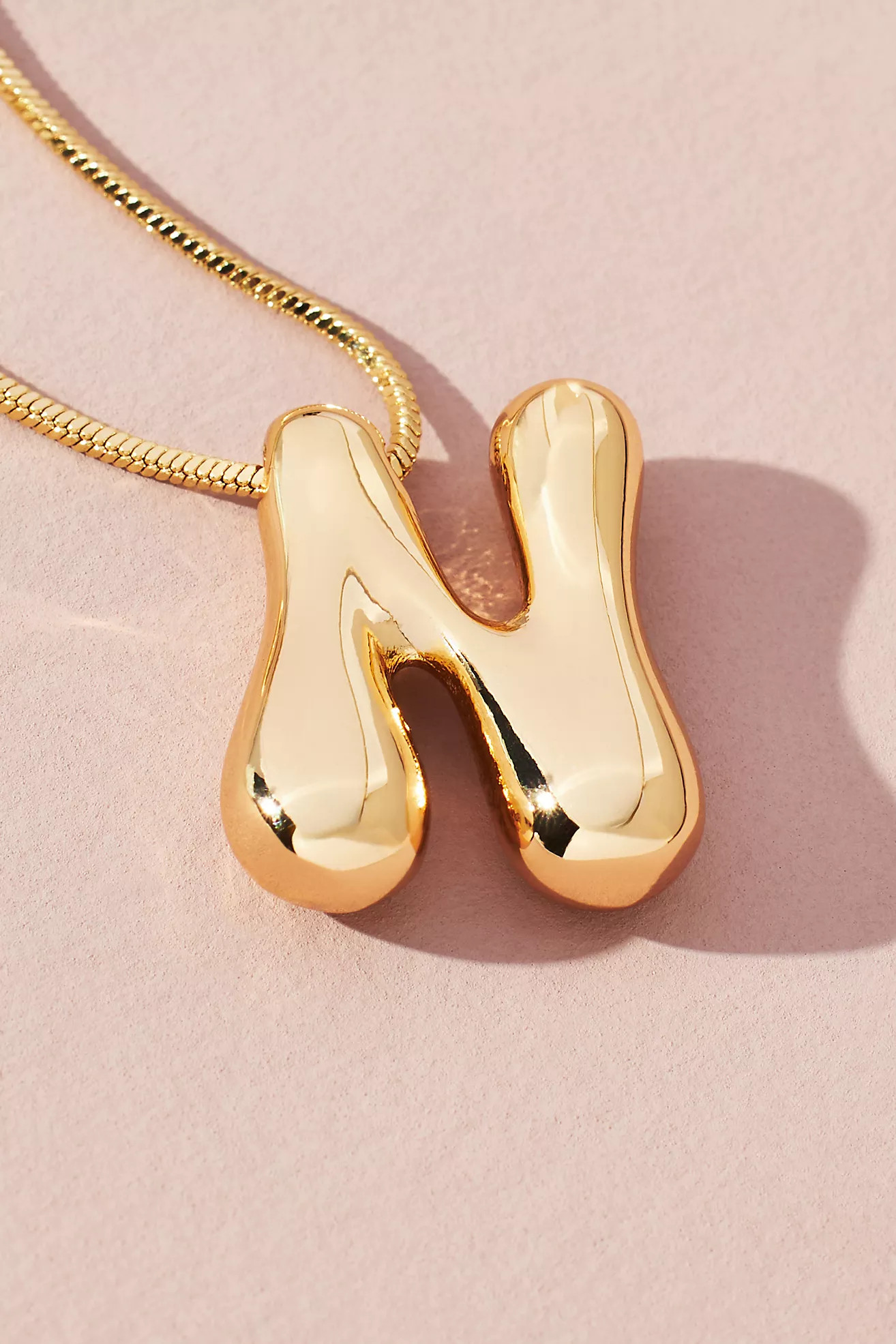 Bubble Letter Monogram Necklace | Anthropologie (US)