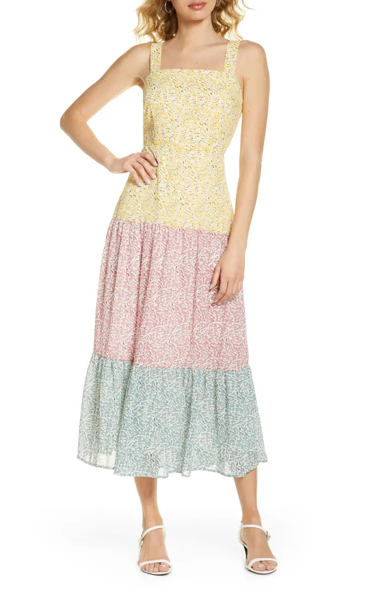 Colorblock Tiered Sundress | Nordstrom