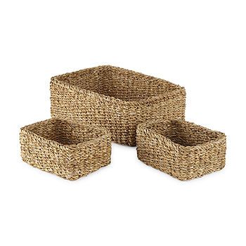 Linden Street Rectangle 3-pc. Basket | JCPenney