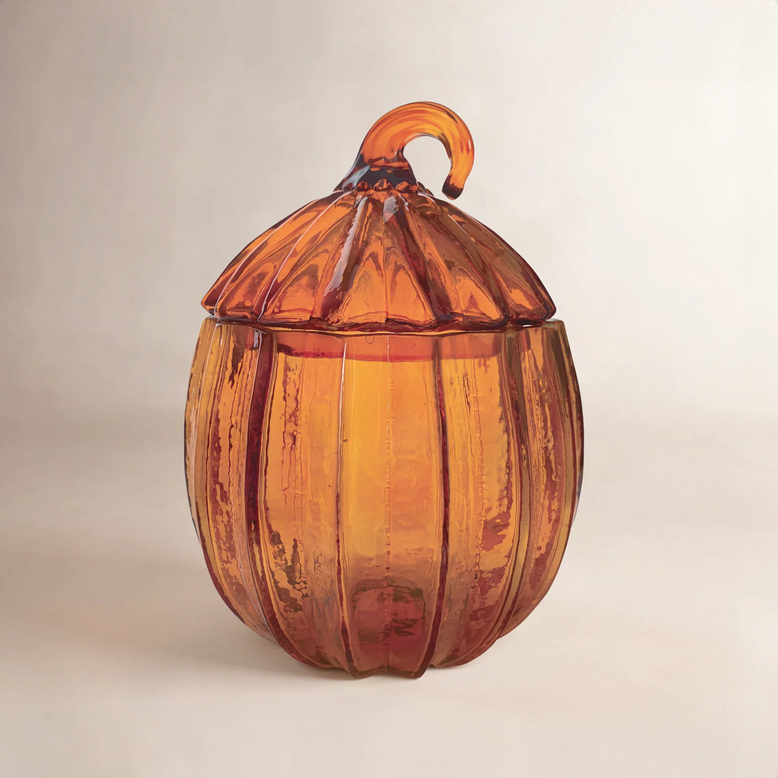 Glass Pumpkin Shaped Jar With Lid | Wayfair North America
