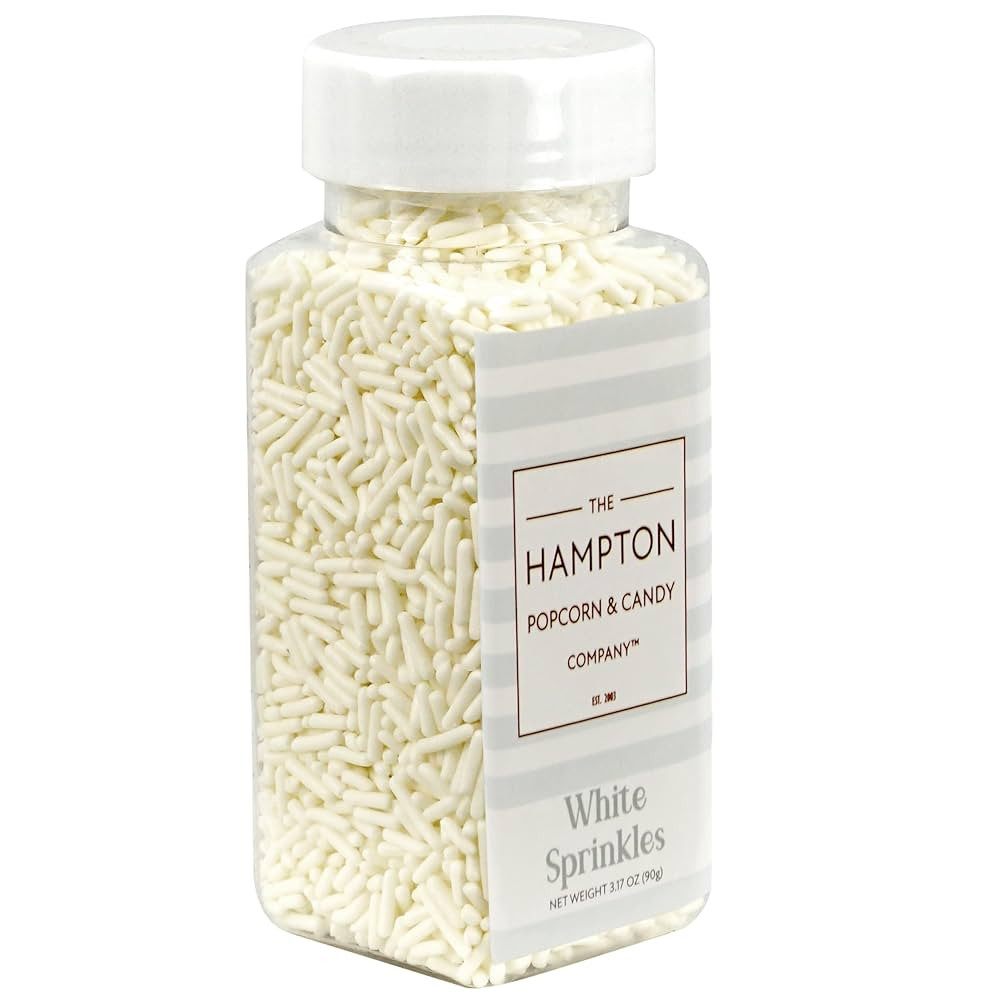 White Sprinkles Jimmies 3.17 oz, Sprinkles For Cake Decorating, Cake Sprinkles, Sprinkles For Bak... | Amazon (US)