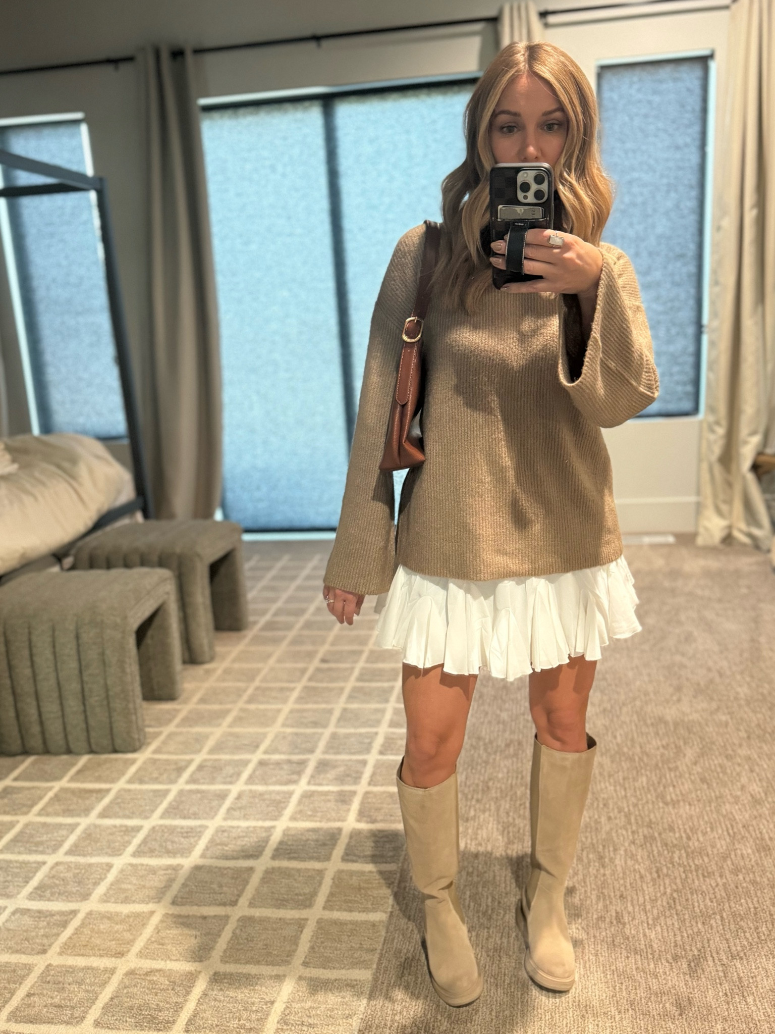 Fall boot + skirt outfit 

#LTKFindsUnder50