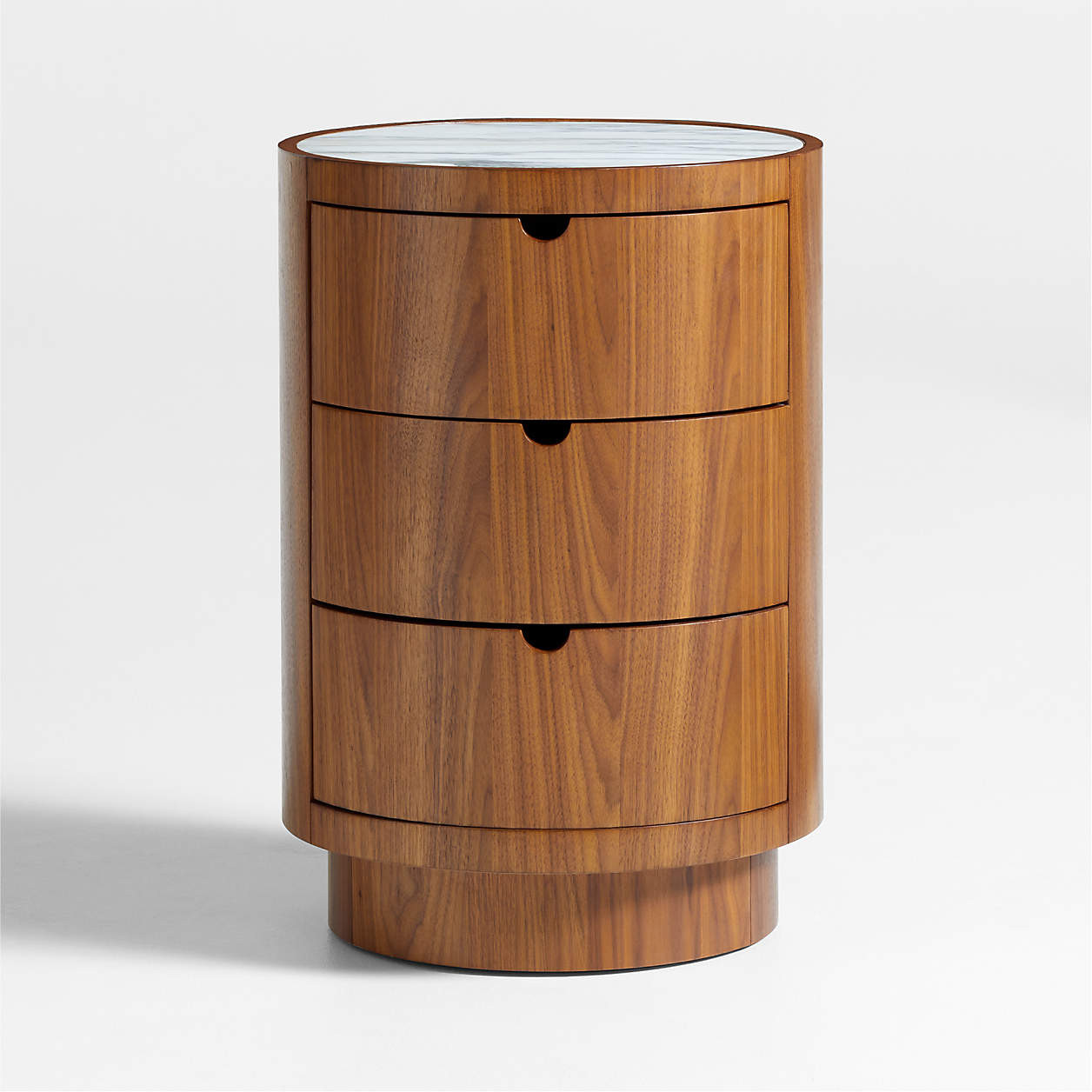 Gracia 18" Walnut Wood and Marble Nightstand + Reviews | Crate & Barrel | Crate & Barrel