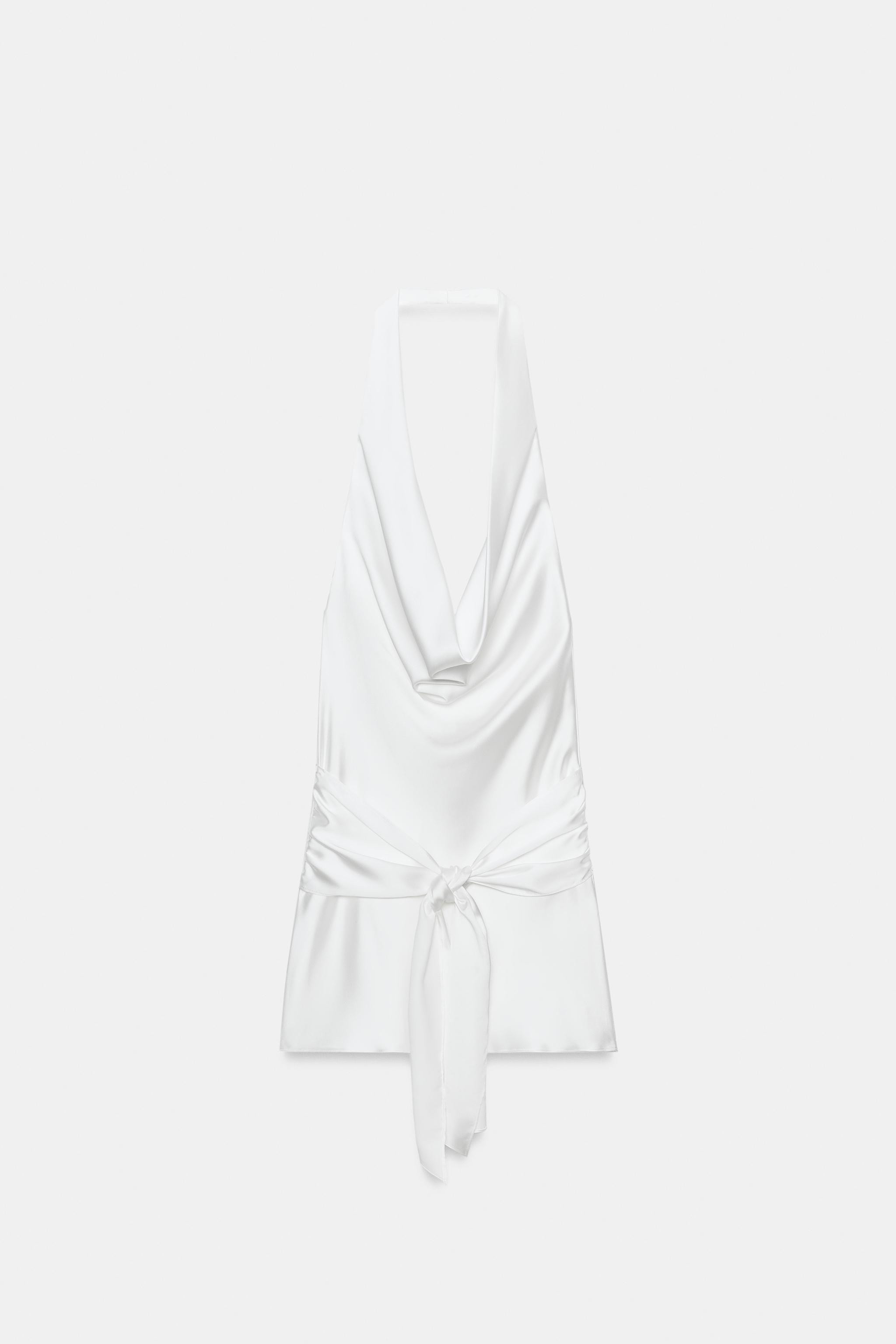 SATIN EFFECT SASH MINI DRESS | Zara Canada