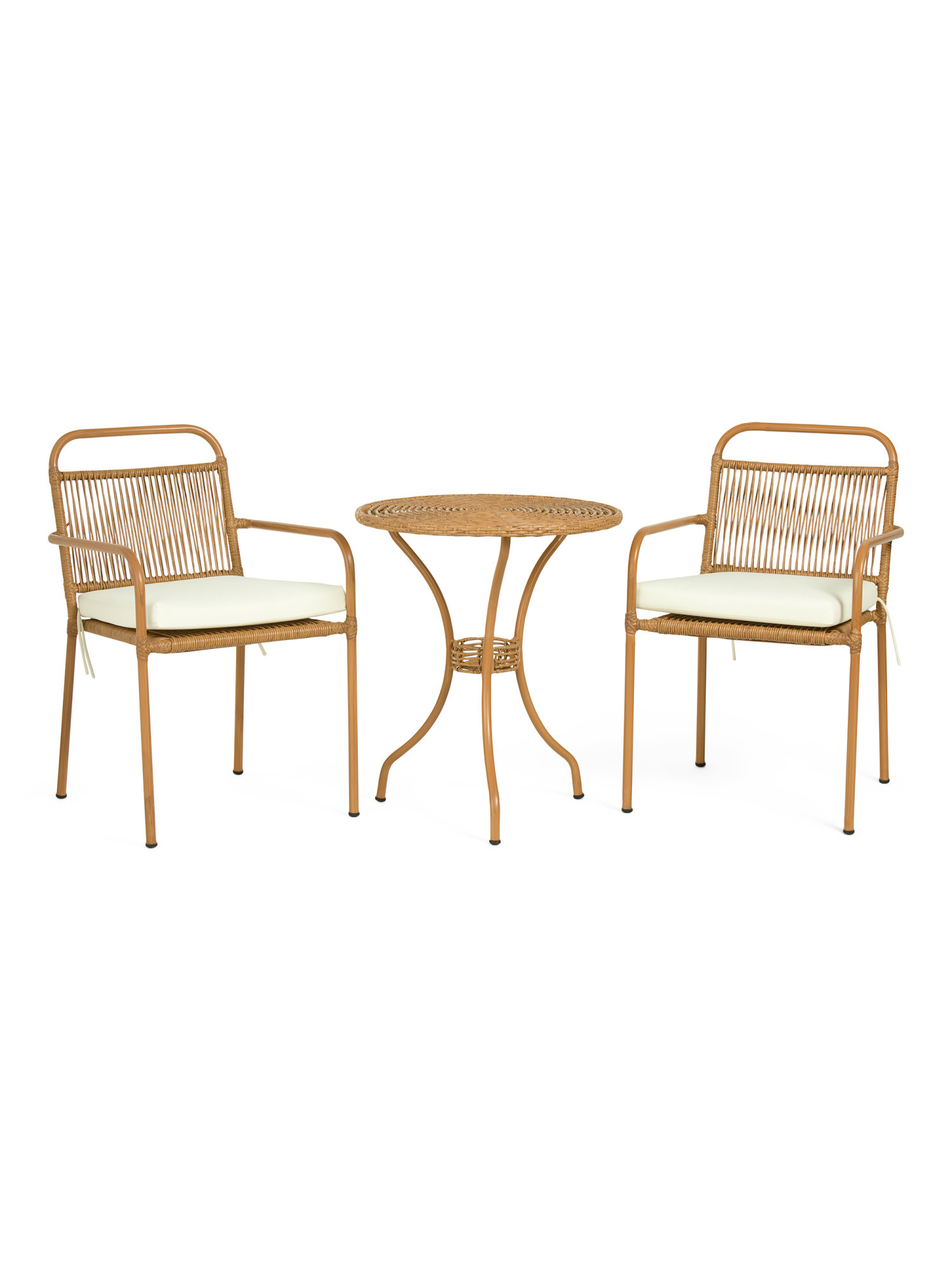 3pc Outdoor Wicker Chairs And Table Set | TJ Maxx