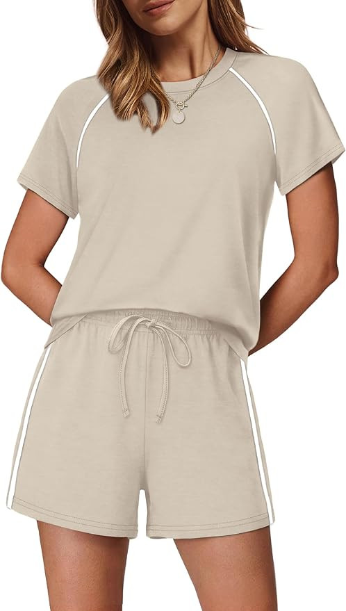 Sampeel 2 Piece Sets for Women Summer Lounge Matching Sets Airport Vacation Outfits Spring Fashio... | Amazon (US)