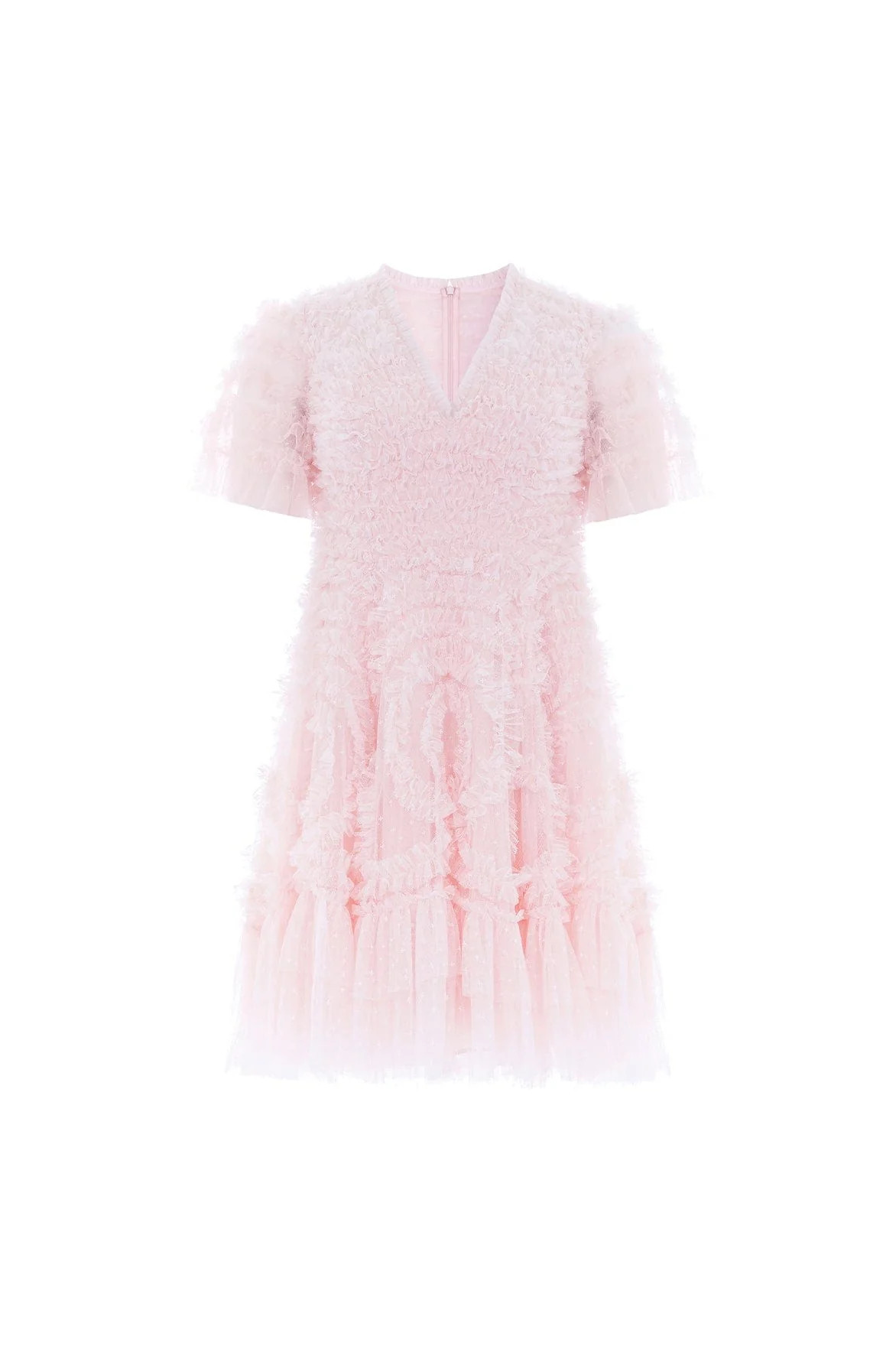 Verity Ruffle V-Neck Micro Mini Dress | Needle & Thread US