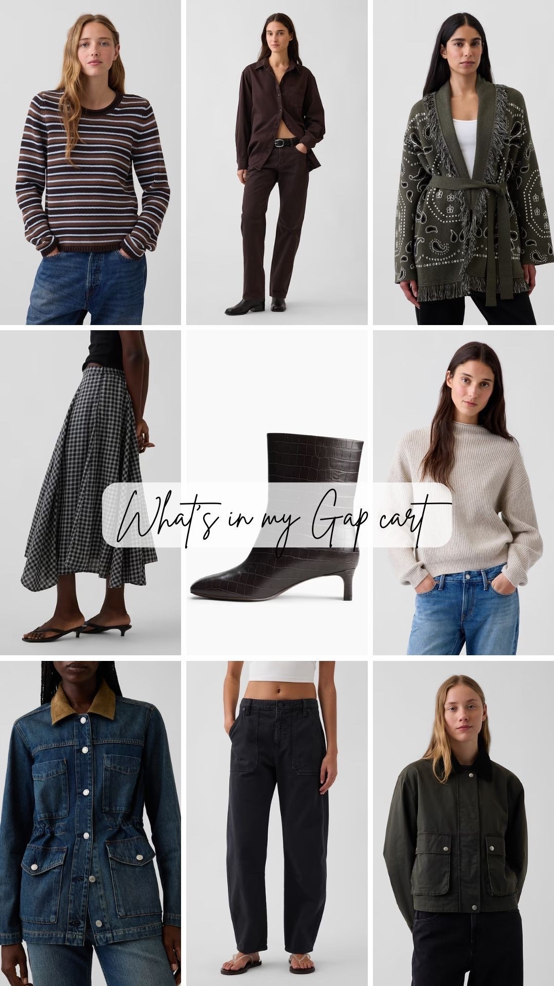 What’s in my Gap cart

#LTKfall #LTKworkwear #LTKshoes