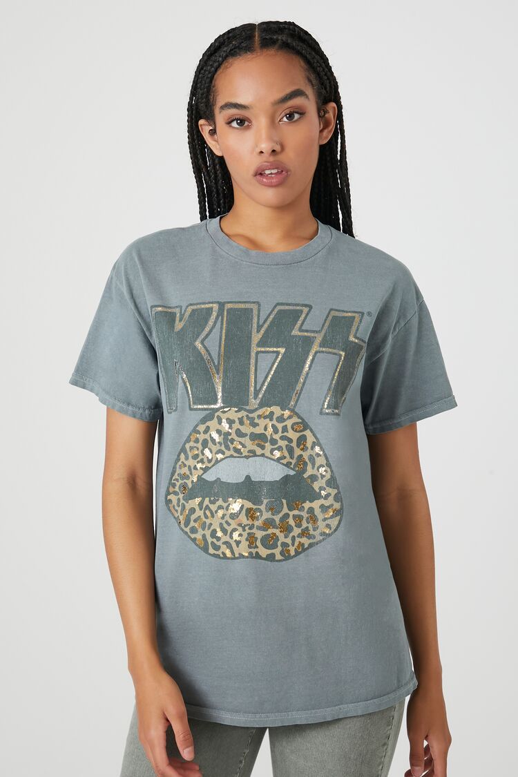 KISS Graphic Mineral Wash Tee | Forever 21