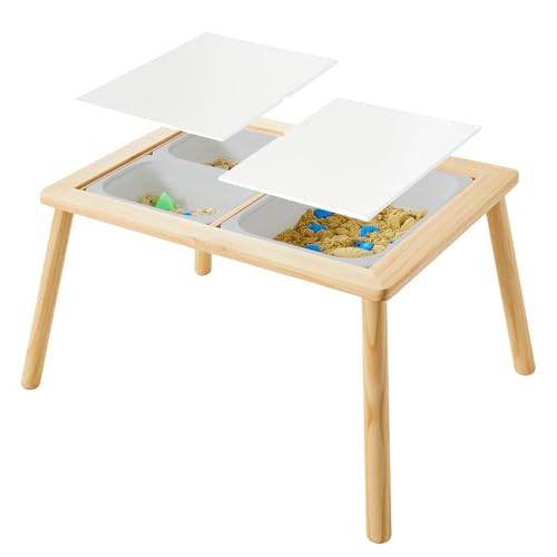 Sensory Table for Toddlers, Indoor Table with Storage Bins, Kids Play Activity Table, for Boys Girls Gift, 29''L x 20''W x 21''H, (Gray Bins) | Amazon (US)
