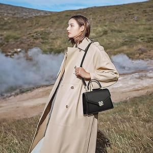 Top-Handle Handbag,leather top handle bags for women,Women Fashion Leather Purses for Women Satch... | Amazon (CA)